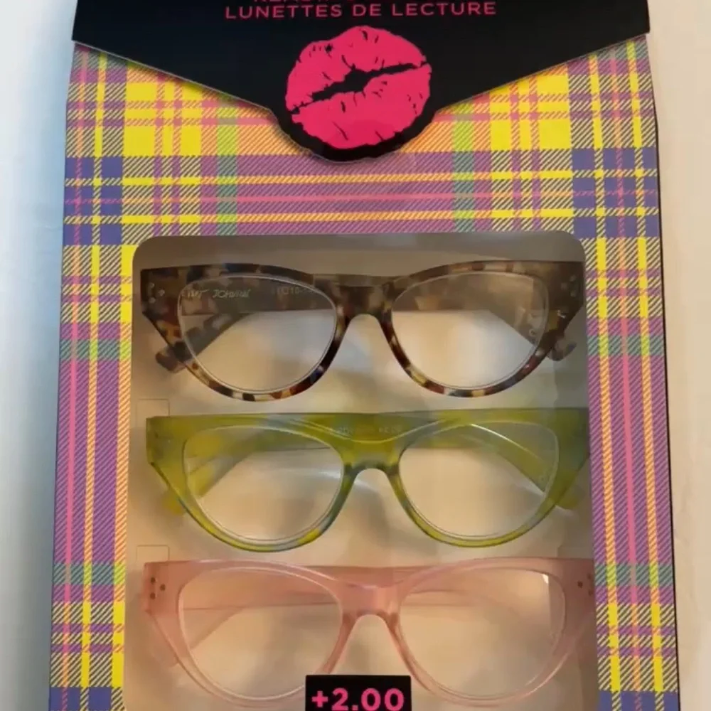 Betsey Johnson Designer 3 Pairs Of Fashion Reading Glasses +2.00 New
